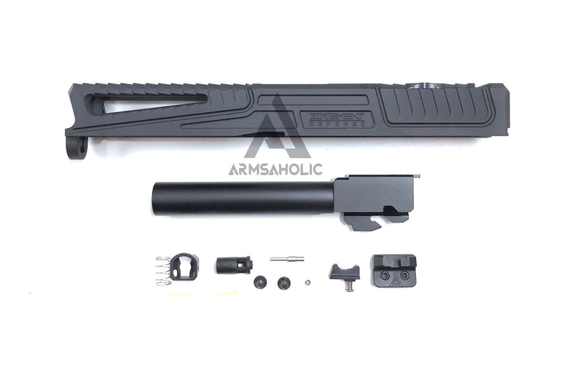 Load image into Gallery viewer, Nova SD-Style ( Window Version ) CNC Aluminum Slide Set For Marui G17/22 GBB Series - Black