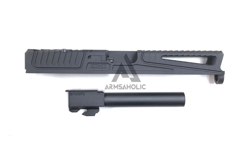 Load image into Gallery viewer, Nova SD-Style ( Window Version ) CNC Aluminum Slide Set For Marui G17/22 GBB Series - Black
