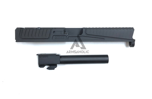 Nova SD-Style CNC Aluminum Slide Set For Marui G17/22 GBB Series - Black (Without Window Version)