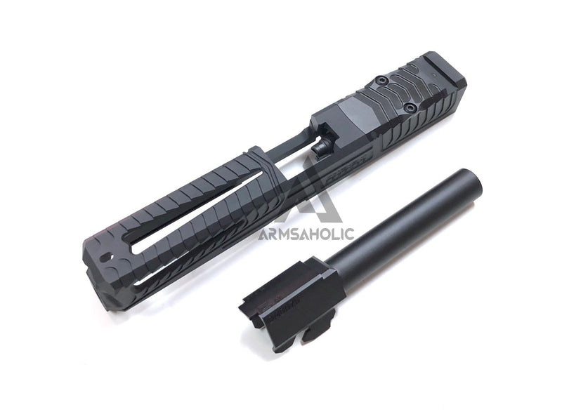 Load image into Gallery viewer, Nova SD-Style ( Window Version ) CNC Aluminum Slide Set For Marui G17/22 GBB Series - Black