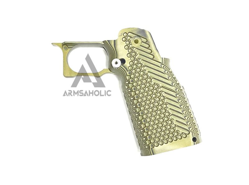 Load image into Gallery viewer, Nova CNC G10 Grip with Magwell for Tokyo Marui 5.1 Hicapa GBB series - ( Mix Texture ) - GREEN