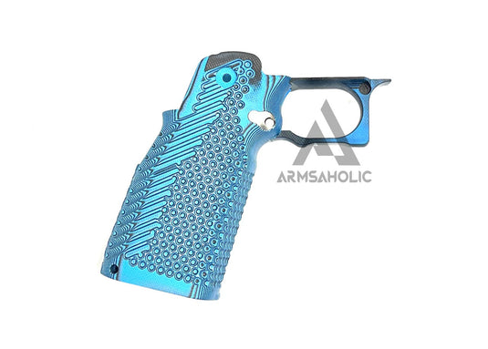 Nova CNC G10 Grip with Magwell for Tokyo Marui 5.1 Hicapa GBB series - ( Mix Texture ) - BLUE