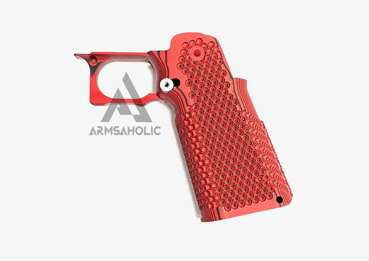 Nova CNC G10 Grip for Tokyo Marui 5.1 Hicapa GBB series - ( Circle ) - RED