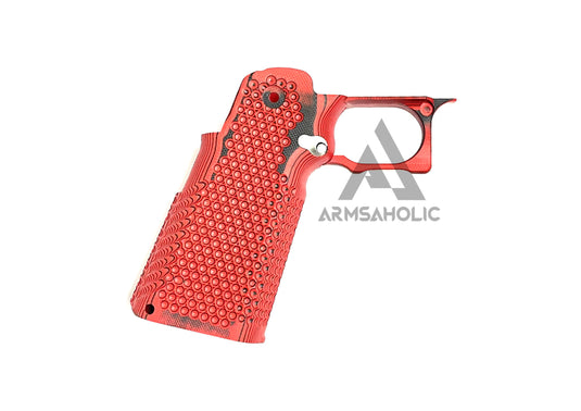 Nova CNC G10 Grip for Tokyo Marui 5.1 Hicapa GBB series - ( Circle ) - RED