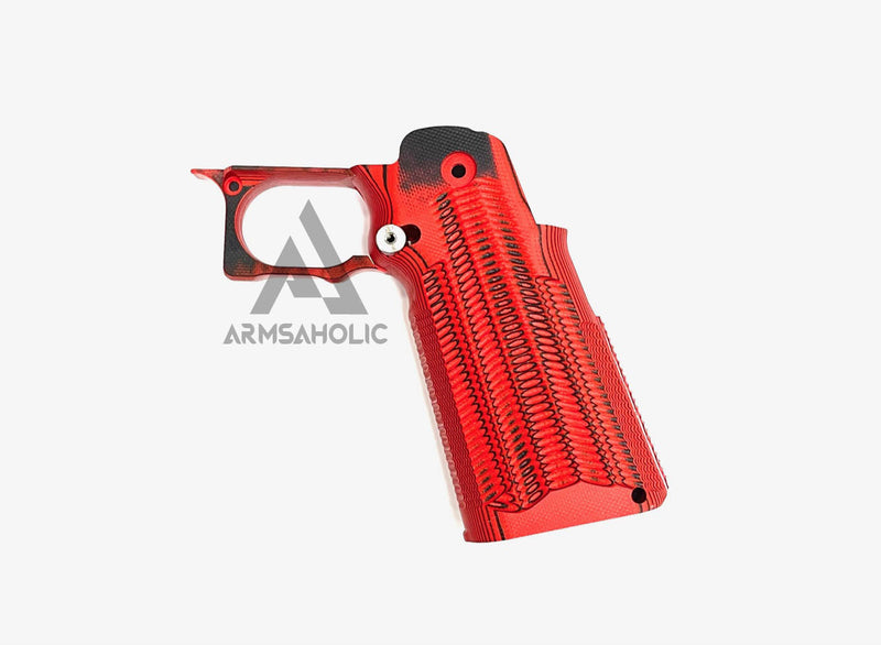Load image into Gallery viewer, Nova CNC G10 Grip with Magwell for Tokyo Marui 5.1 Hicapa GBB series - ( Ditch ) -RED