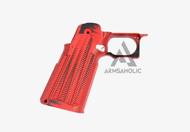 Load image into Gallery viewer, Nova CNC G10 Grip with Magwell for Tokyo Marui 5.1 Hicapa GBB series - ( Ditch ) -RED