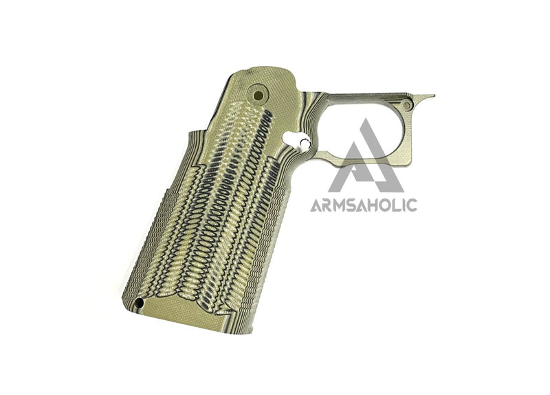 Load image into Gallery viewer, Nova CNC G10 Grip with Magwell for Tokyo Marui 5.1 Hicapa GBB series - ( Ditch ) - GREEN