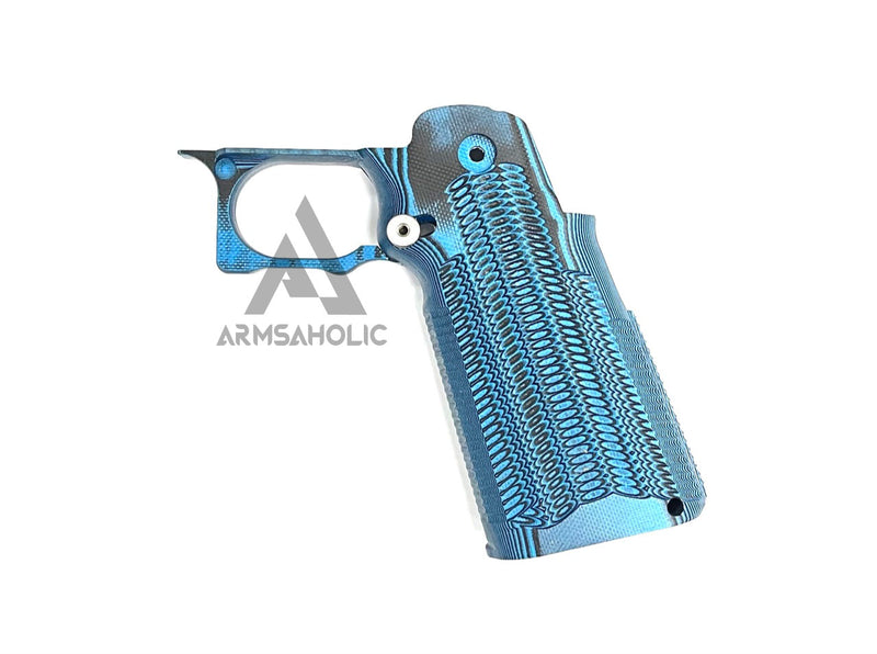 Load image into Gallery viewer, Nova CNC G10 Grip with Magwell for Tokyo Marui 5.1 Hicapa GBB series - ( Ditch ) - BLUE