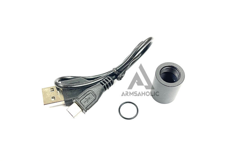 Load image into Gallery viewer, 5KU BBP-02 Blast Tracer unit ( 14mm - / 11mm + ADAPTER ) ( with Flame Effect ) ( Black )
