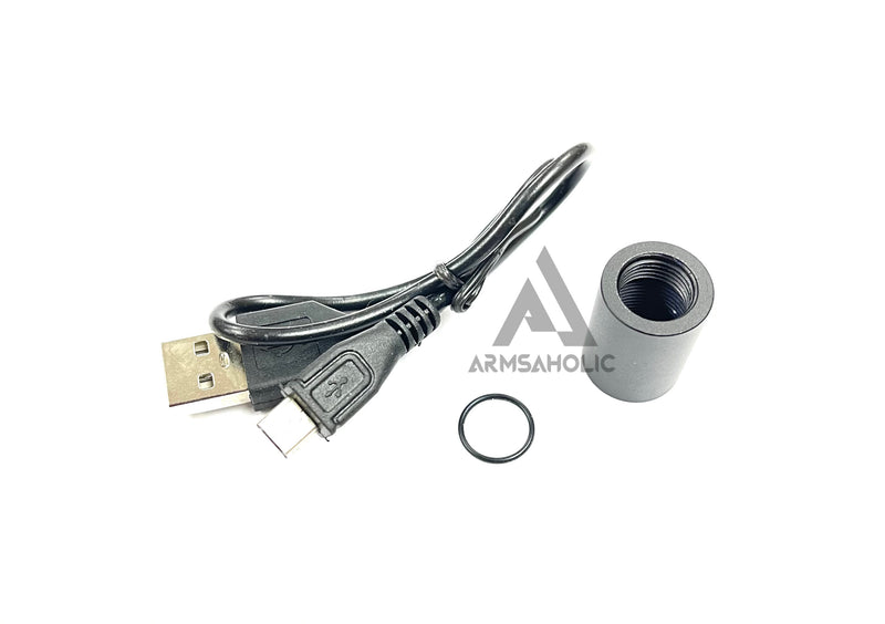 Load image into Gallery viewer, 5KU BBP-02 Blast Tracer unit ( 14mm - / 11mm + ADAPTER ) ( with Flame Effect ) ( Black )
