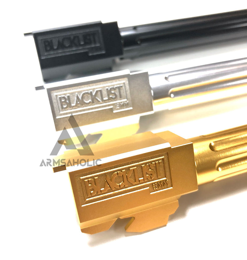Load image into Gallery viewer, Nova BL-style CNC Aluminum Threaded Outer barrel for Marui Airsoft G17/18/22 GBB - Fluted (14mm +)