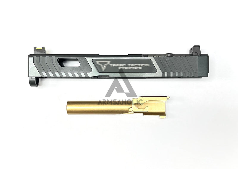 Load image into Gallery viewer, Nova T-Style JW G19 RMR Aluminum Slide for Tokyo Marui Airsoft G19 GBB Series - Shiny Black