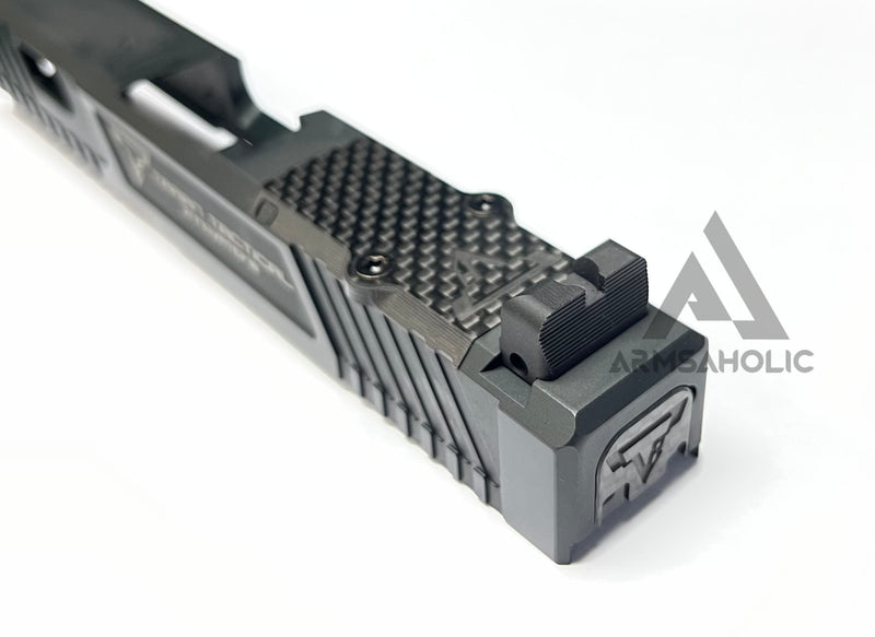 Load image into Gallery viewer, Nova T-Style JW G19 RMR Aluminum Slide for Tokyo Marui Airsoft G19 GBB Series - Shiny Black