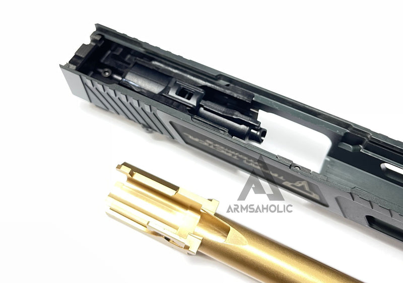 Load image into Gallery viewer, Nova T-Style JW G19 RMR Aluminum Slide for Tokyo Marui Airsoft G19 GBB Series - Shiny Black