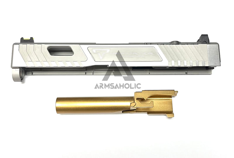 Load image into Gallery viewer, Nova T-Style JW G19 RMR Aluminum Slide for Tokyo Marui Airsoft G19 GBB Series - Silver