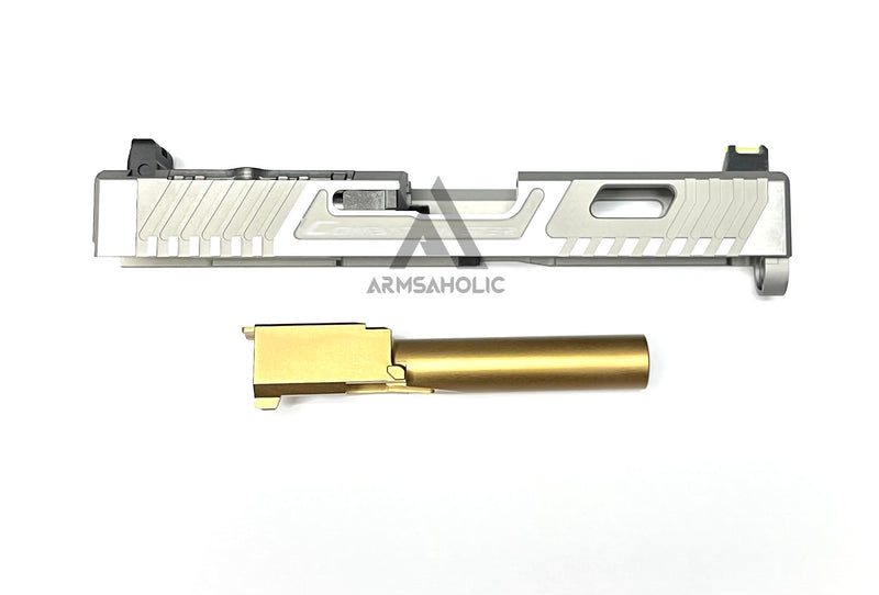 Load image into Gallery viewer, Nova T-Style JW G19 RMR Aluminum Slide for Tokyo Marui Airsoft G19 GBB Series - Silver