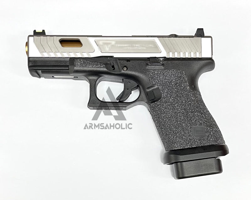 Load image into Gallery viewer, ArmsAholic Custom - T-Style 19 RMR GBB with Silicon Carbide Grip Airsoft - Sliver