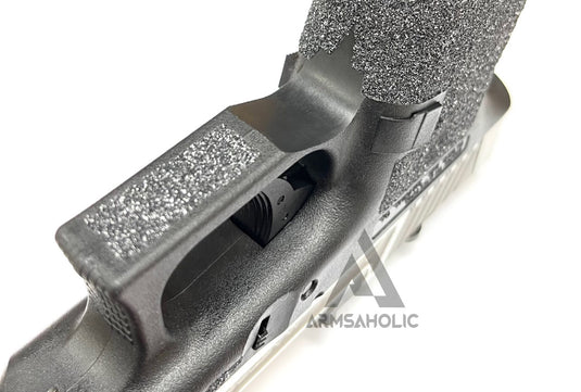 ArmsAholic Custom - T-Style 19 RMR GBB with Silicon Carbide Grip Airsoft - Sliver