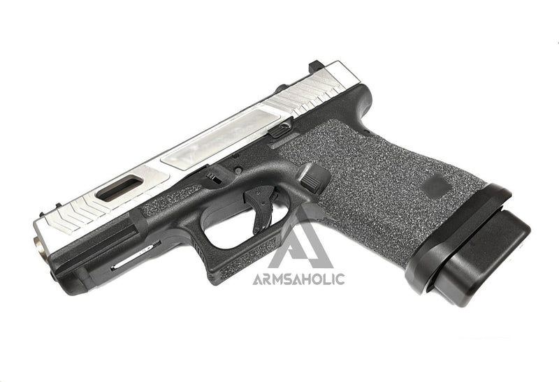 Load image into Gallery viewer, ArmsAholic Custom - T-Style 19 RMR GBB with Silicon Carbide Grip Airsoft - Sliver