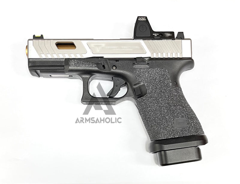 Load image into Gallery viewer, ArmsAholic Custom - T-Style 19 RMR GBB with Silicon Carbide Grip Airsoft - Sliver