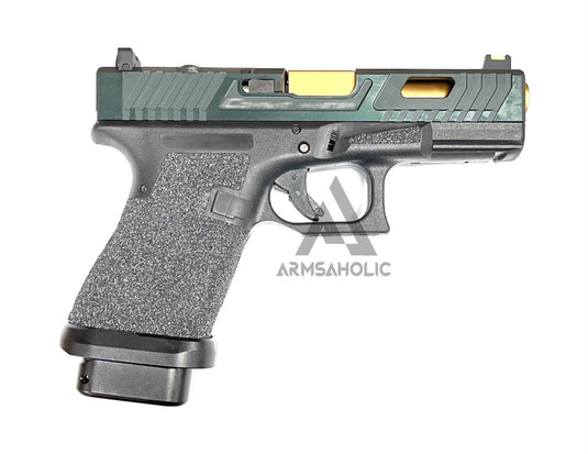 ArmsAholic Custom - T-Style 19 RMR GBB with Silicon Carbide Grip Airsoft Black