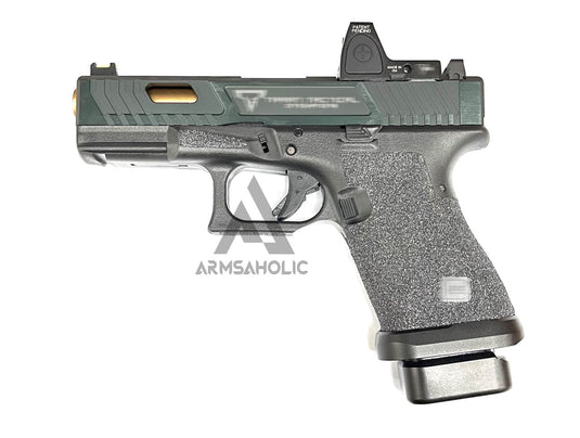 ArmsAholic Custom - T-Style 19 RMR GBB with Silicon Carbide Grip Airsoft Black