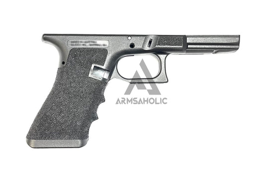 Armsaholic Custom T-style Stippling Lower Frame 03 For Marui 17 Airsoft GBB - Black