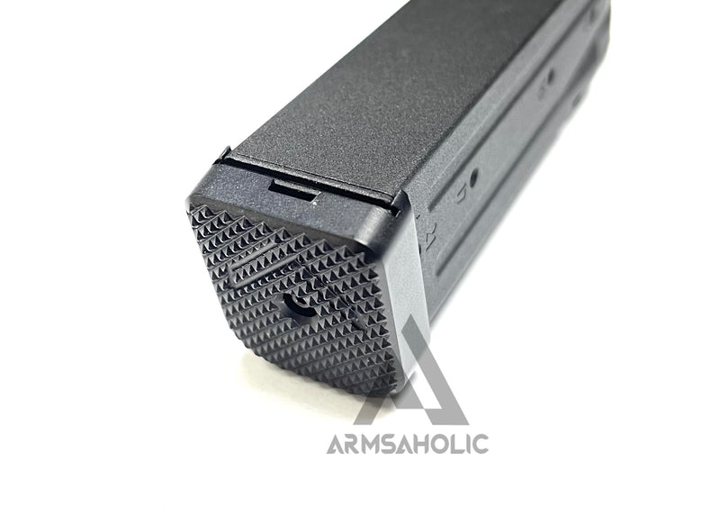 Load image into Gallery viewer, Bomber CNC Aluminum P320 Magazine Basepad for SIG / VFC M17 / M18 GBB Magazine - Black
