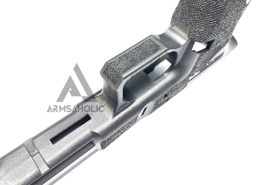 ArmsAholic Custom AGA-style Lower Frame for Marui 17 / 18C / 34 Airsoft GBB - Big Logo Version 2022