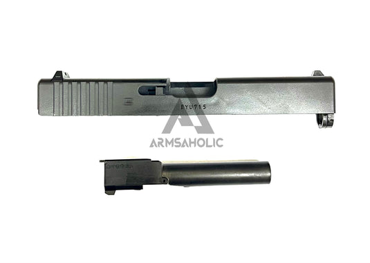 TOKYO MARUI (TM) Original Slide with barrel, front & rear sight for G19 Gen3 GBB Black