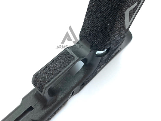 ArmsAholic Custom AGA-style Lower Frame for Marui G19 Airsoft GBB - Big Logo Black