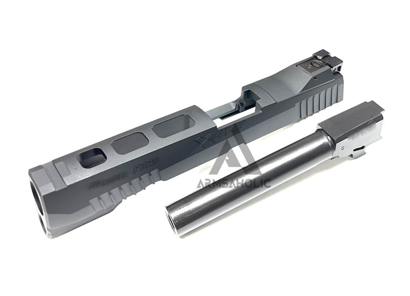 Load image into Gallery viewer, Nova P320 XFIVE Aluminum slide set for SIG Air M17 GBB series - Black