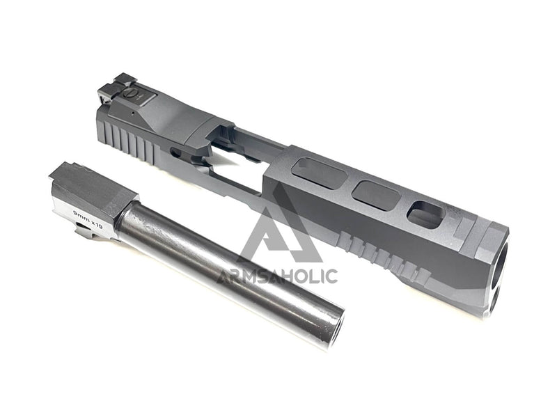 Load image into Gallery viewer, Nova P320 XFIVE Aluminum slide set for SIG Air M17 GBB series - Black