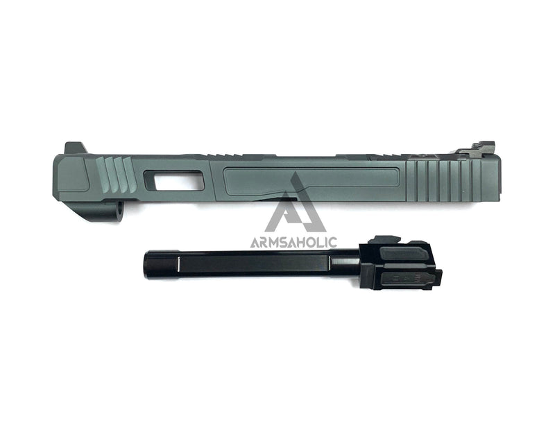 Load image into Gallery viewer, Nova FI-Style 34 Aluminum Slide Set For Marui G17/22/34 GBB Series - Titanium Grey