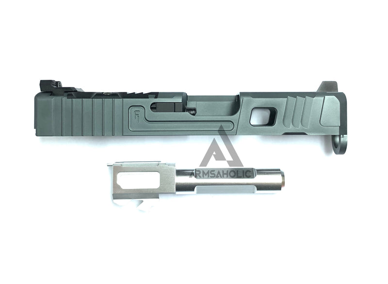 Load image into Gallery viewer, Nova FI-Style 26 Aluminum Slide Set For Marui G26 GBB Series - Titanium Gray