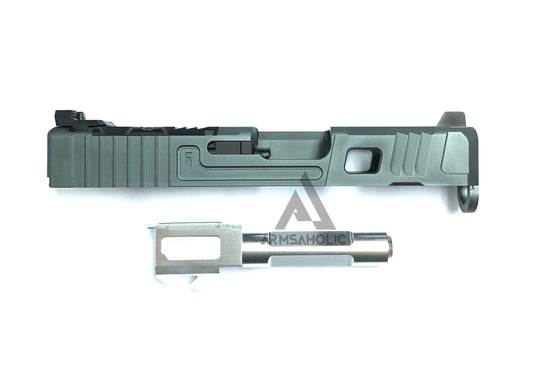 Nova FI-Style 26 Aluminum Slide Set For Marui G26 GBB Series - Titanium Gray