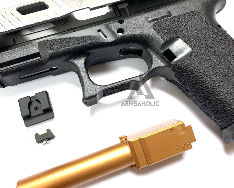 Load image into Gallery viewer, Nova T-Style JW G19 Aluminum Slide Kit for TM Tokyo Marui Airsoft G19 GBB Series - Shiny Gray