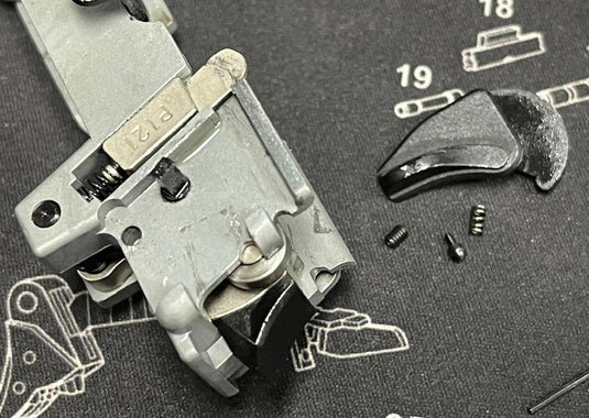 ArmsAholic Custom A-Style X-Series Carry Full Size Lower Frame For VFC M17/M18/P320 GBB Black