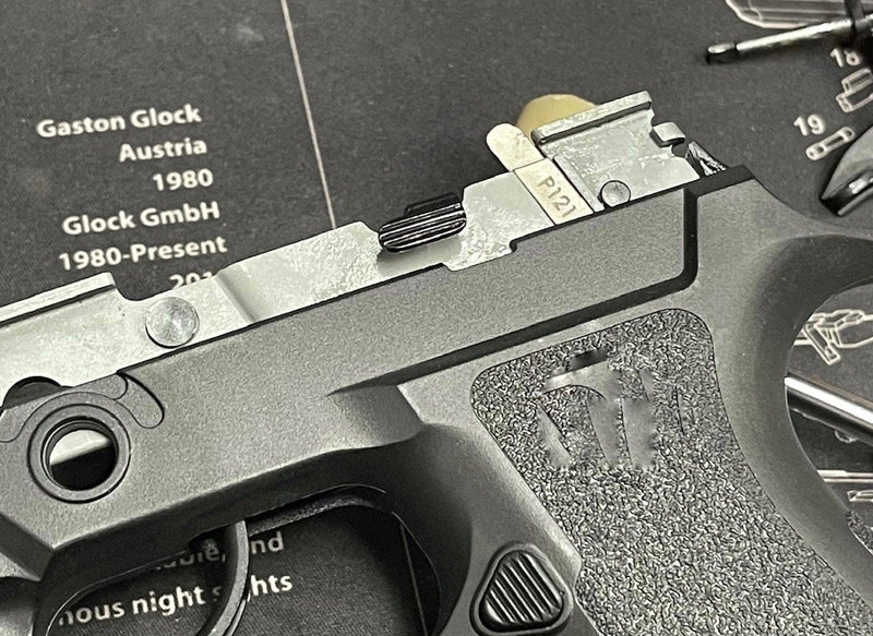 Load image into Gallery viewer, ArmsAholic Custom A-Style X-Series Carry Full Size Lower Frame For VFC M17/M18/P320 GBB Black