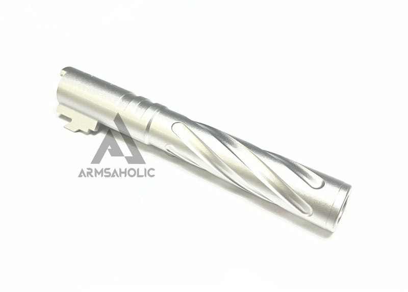 Load image into Gallery viewer, 5KU Rainbow Tornado Threaded Outer Barrel for TM Marui 5.1 Hi-Capa Series (+11mm CCW) GB-521-Silver