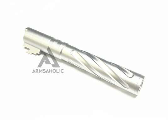5KU Rainbow Tornado Threaded Outer Barrel for TM Marui 5.1 Hi-Capa Series (+11mm CCW) GB-521-Silver