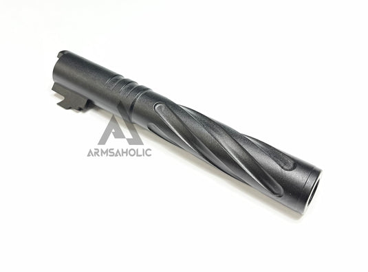5KU Rainbow Tornado Threaded Outer Barrel for TM Marui 5.1 Hi-Capa Series (+11mm CCW) GB-521-Black