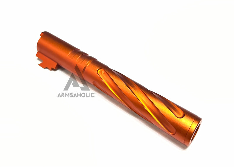Load image into Gallery viewer, 5KU Rainbow Tornado Threaded Outer Barrel for TM Marui 5.1 Hi-Capa Series (+11mm CCW) GB-521-Orange