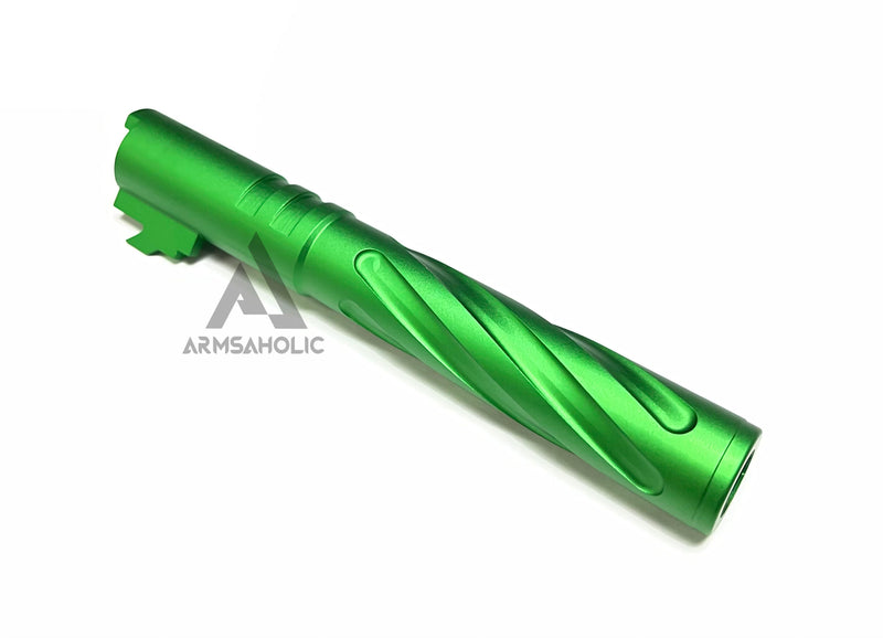 Load image into Gallery viewer, 5KU Rainbow Tornado Threaded Outer Barrel for TM Marui 5.1 Hi-Capa Series (+11mm CCW) GB-521-Green
