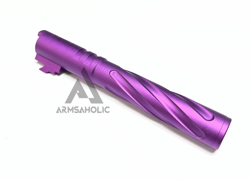 Load image into Gallery viewer, 5KU Rainbow Tornado Threaded Outer Barrel for TM Marui 5.1 Hi-Capa Series (+11mm CCW) GB-521-Purple