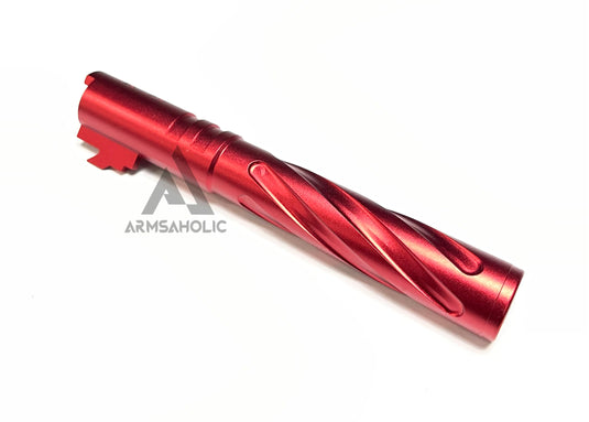 5KU Rainbow Tornado Threaded Outer Barrel for TM Marui 5.1 Hi-Capa Series (+11mm CCW) GB-521-Red