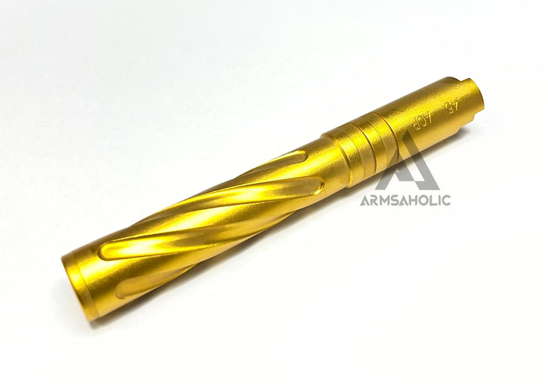 Load image into Gallery viewer, 5KU Rainbow Tornado Threaded Outer Barrel for TM Marui 5.1 Hi-Capa Series (+11mm CCW) GB-521-Gold