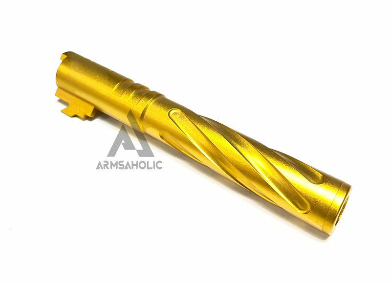 Load image into Gallery viewer, 5KU Rainbow Tornado Threaded Outer Barrel for TM Marui 5.1 Hi-Capa Series (+11mm CCW) GB-521-Gold