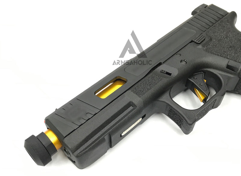 Load image into Gallery viewer, ArmsAholic Custom - S-style G17 Tactical Gold Arisoft GBB
