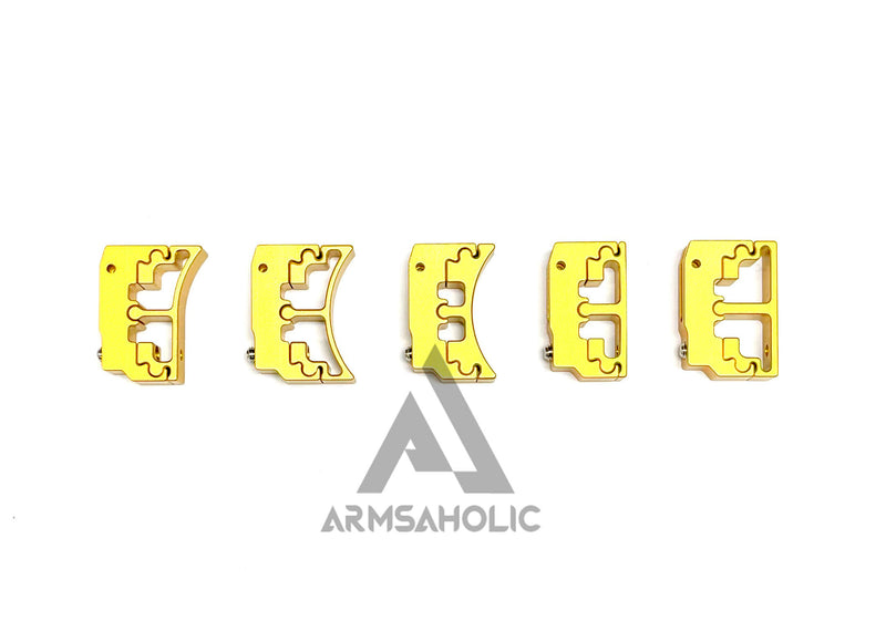 Load image into Gallery viewer, Nova CNC Aluminum Puzzle Trigger Set for Tokyo Marui HI-CAPA GBB Series - Gold